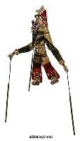 藏品(皮影戲偶—武淨(紅面露齒))的圖片